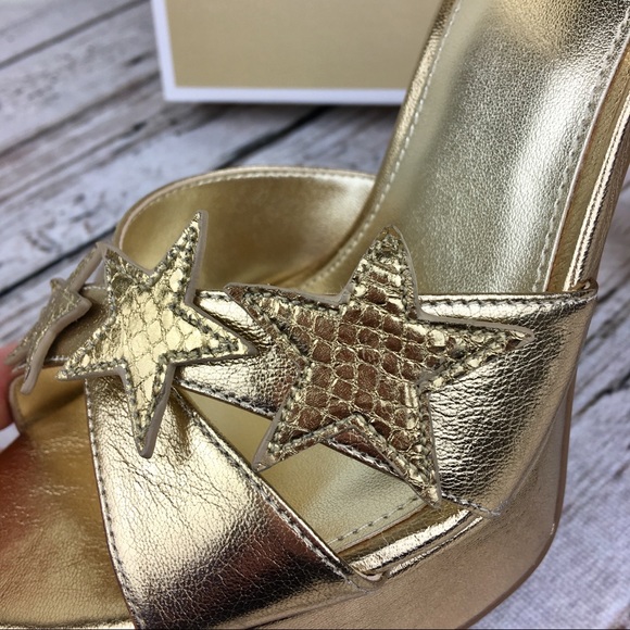 MICHAEL Michael Kors Lexie Platform Gold Stars 9 - Picture 8 of 8
